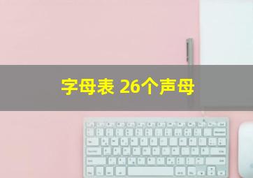 字母表 26个声母